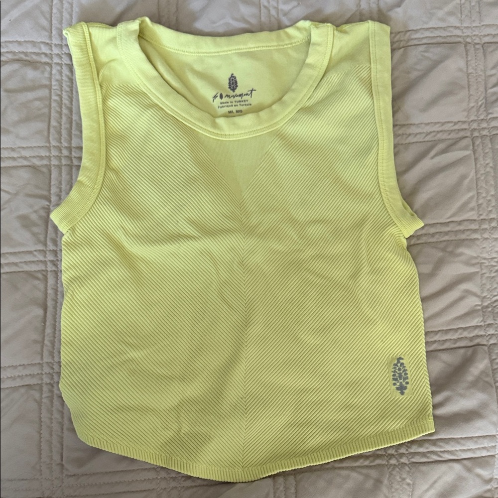 Free People Yellow Tank Top